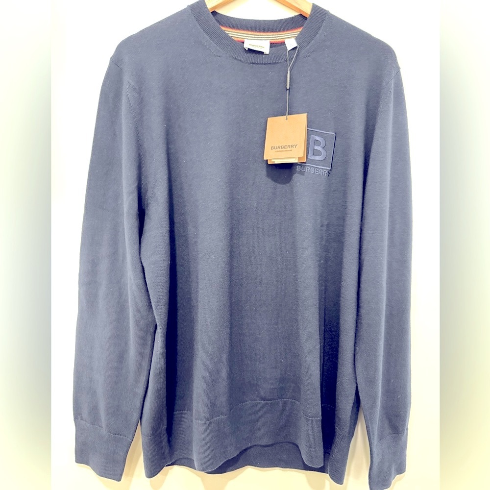 BURBERRY 100% Wool Sweater with NEW logo - Brand New w Tags